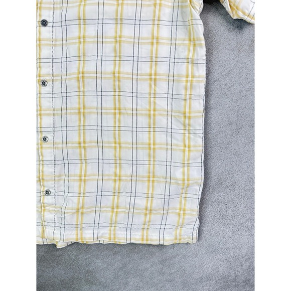 Columbia Sportswear Short Sleeve Shirt Men's Sz L Collared Button Up Yellow - Picture 6 of 10